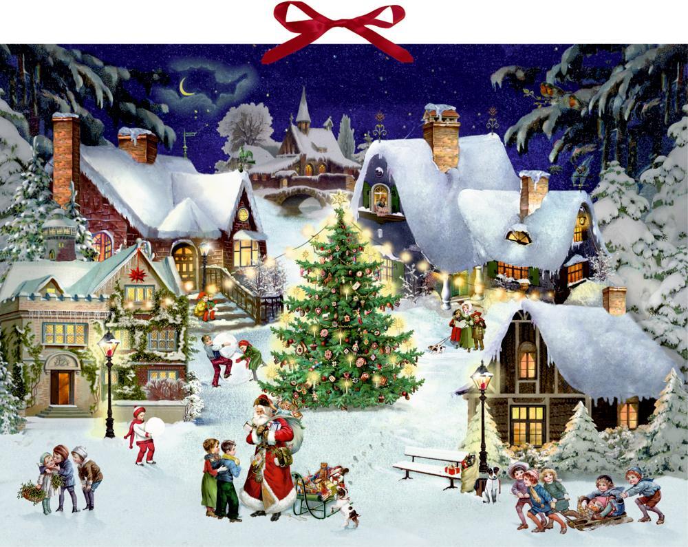 Cover: 4050003722580 | Wandkalender - Weihnachten im Dorf | Kalender | 1 S. | Deutsch