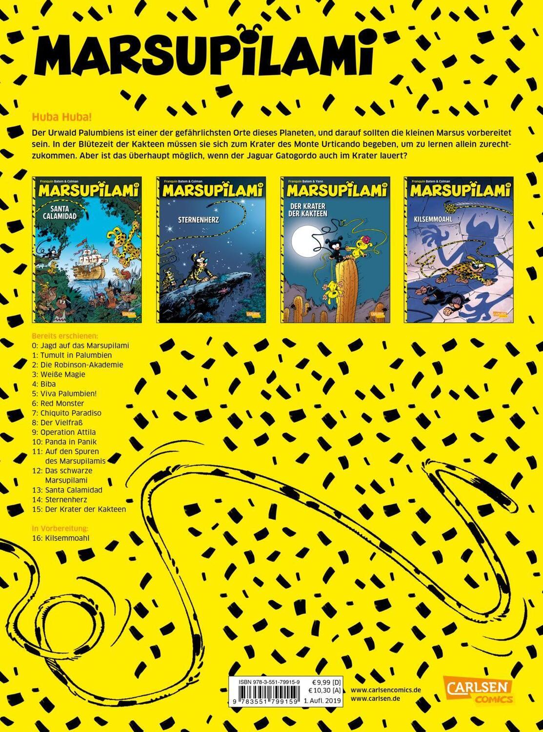 Rückseite: 9783551799159 | Marsupilami 15: Der Krater der Kakteen | André Franquin (u. a.) | Buch