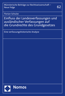 Cover: 9783848783991 | Einfluss der Landesverfassungen und ausländischer Verfassungen auf...