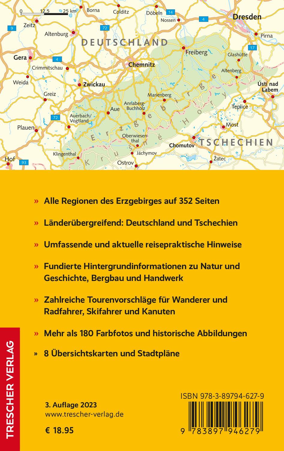 Rückseite: 9783897946279 | TRESCHER Reiseführer Erzgebirge | Frieder Monzer (u. a.) | Taschenbuch