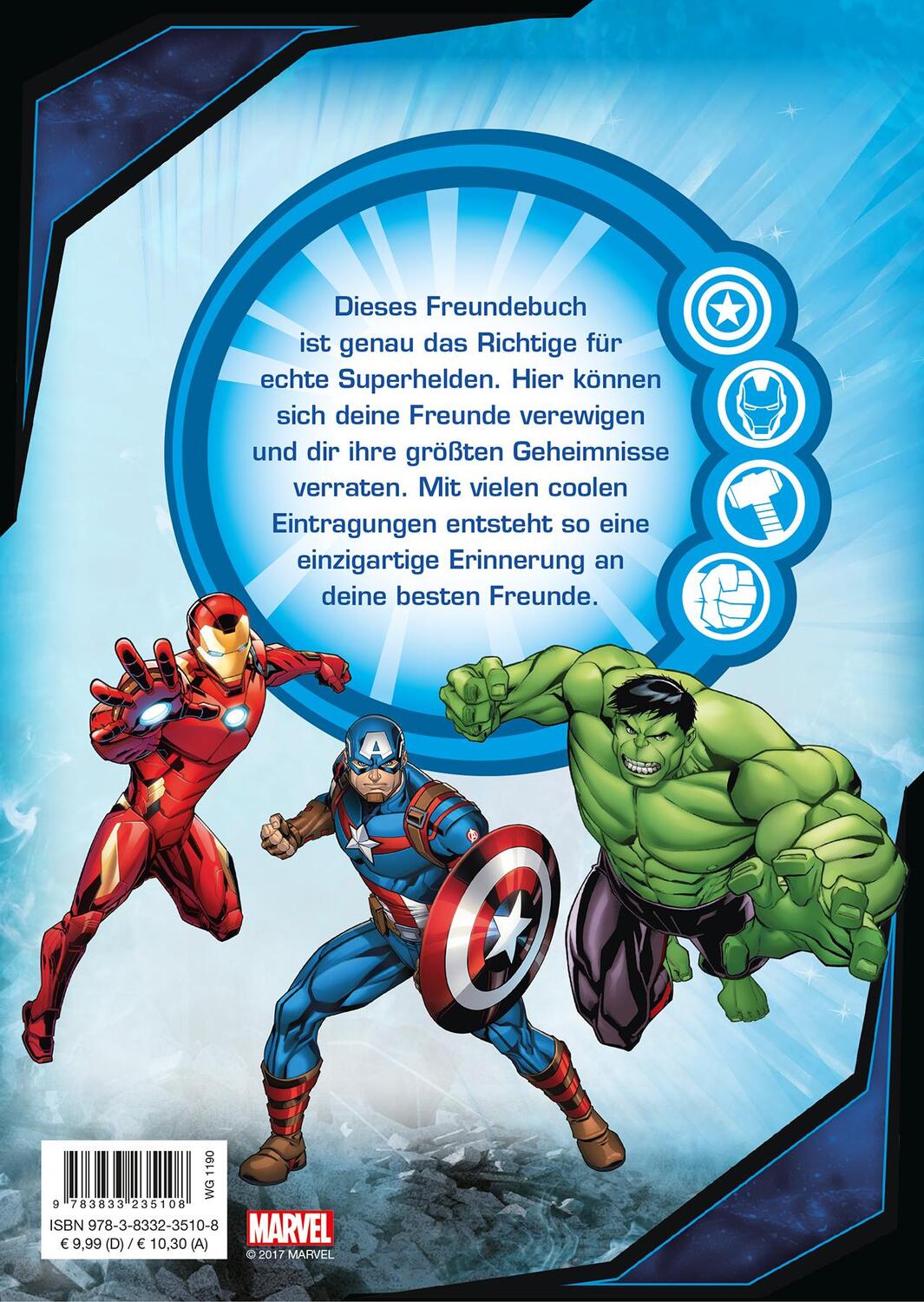 Rückseite: 9783833235108 | Marvel Avengers Freundebuch | Meine Freunde | Buch | 72 S. | Deutsch