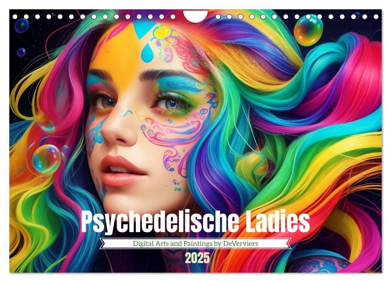 Cover: 9783383822995 | Psychedelische Ladies (Wandkalender 2025 DIN A4 quer), CALVENDO...