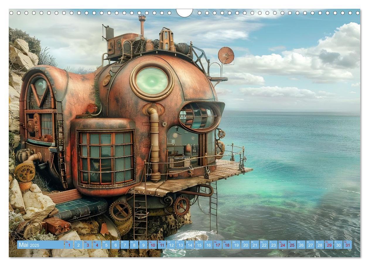 Bild: 9783435516315 | Steampunk Domizile (Wandkalender 2025 DIN A3 quer), CALVENDO...