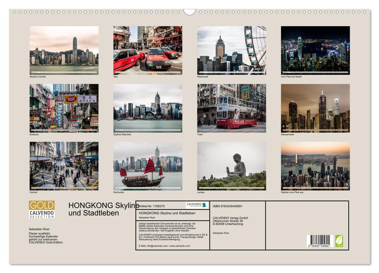 Bild: 9783435445691 | HONGKONG Skyline und Stadtleben (Wandkalender 2025 DIN A2 quer),...