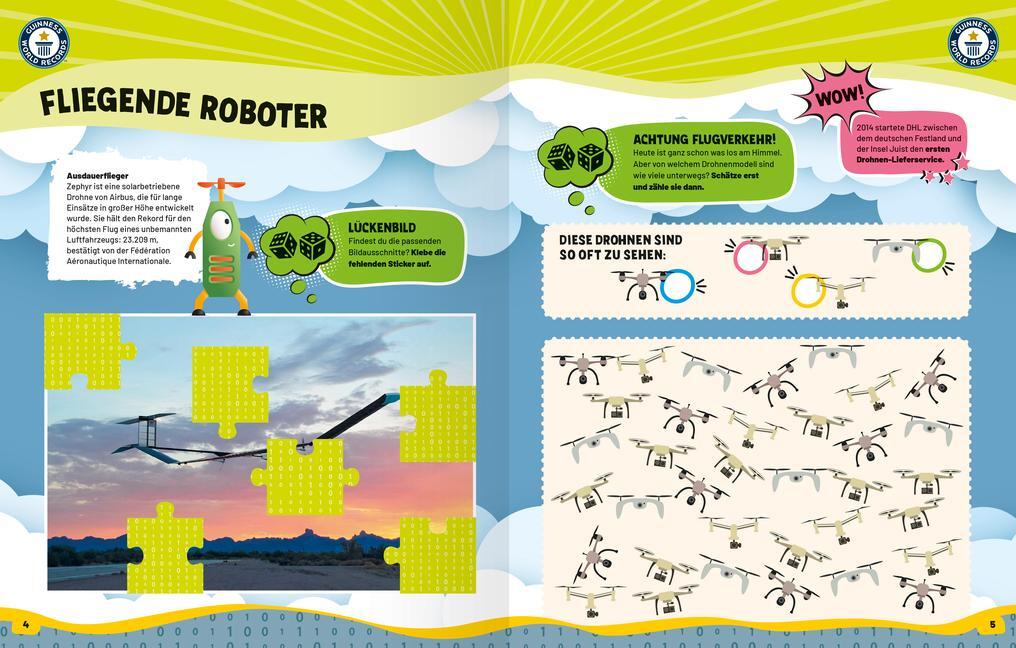 Bild: 9783473489510 | Guinness World Records Stickern und Rätseln: Roboter | Taschenbuch