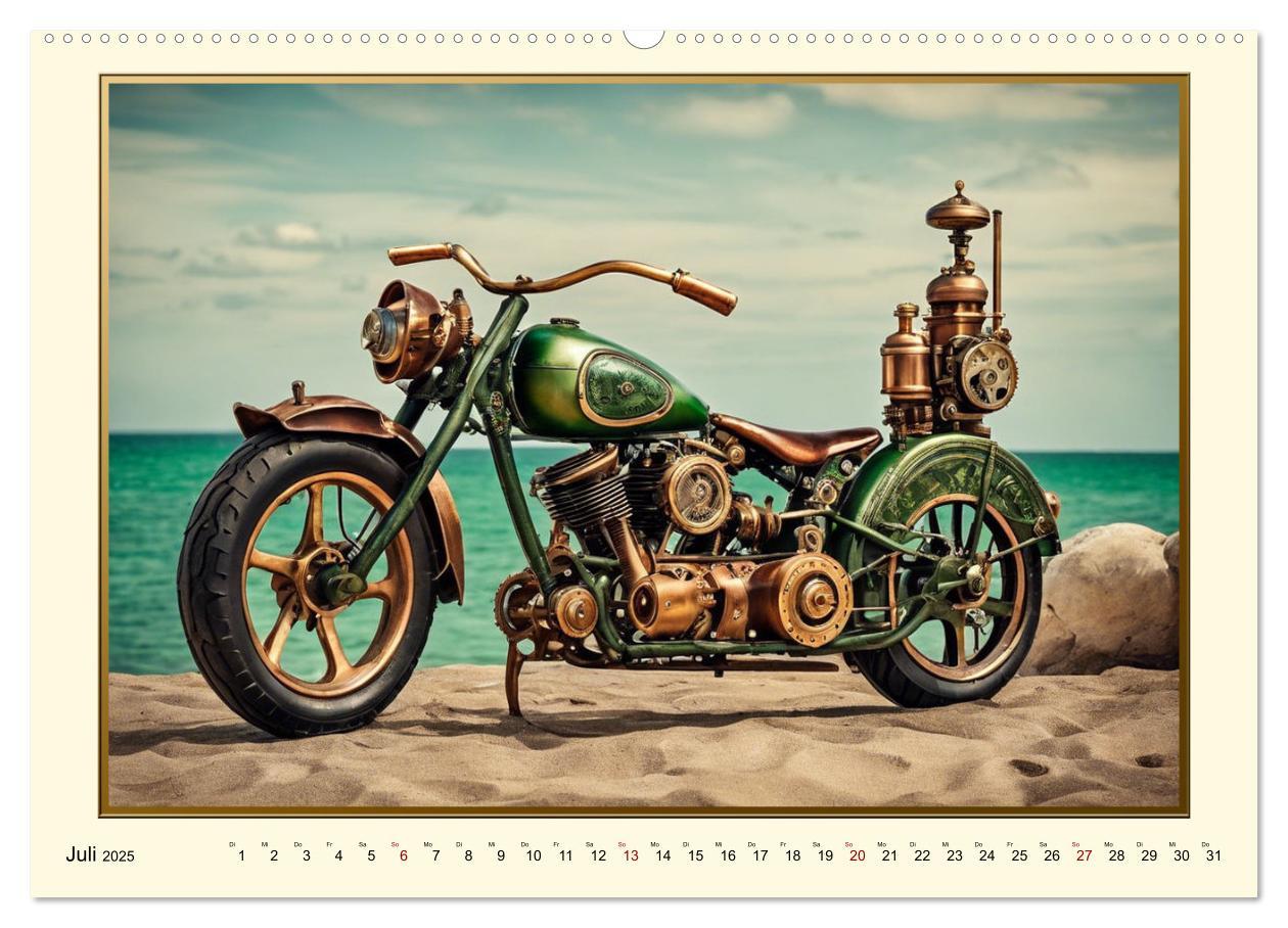 Bild: 9783457139592 | Motorräder im Steampunk-Style (Wandkalender 2025 DIN A2 quer),...