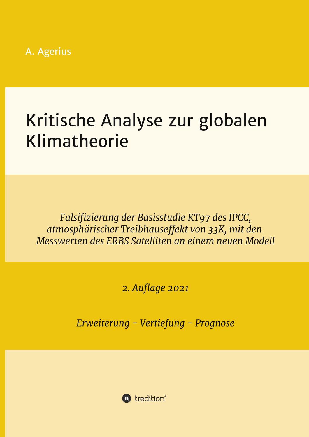 Cover: 9783347262683 | Kritische Analyse zur globalen Klimatheorie | A. Agerius | Buch | 2021