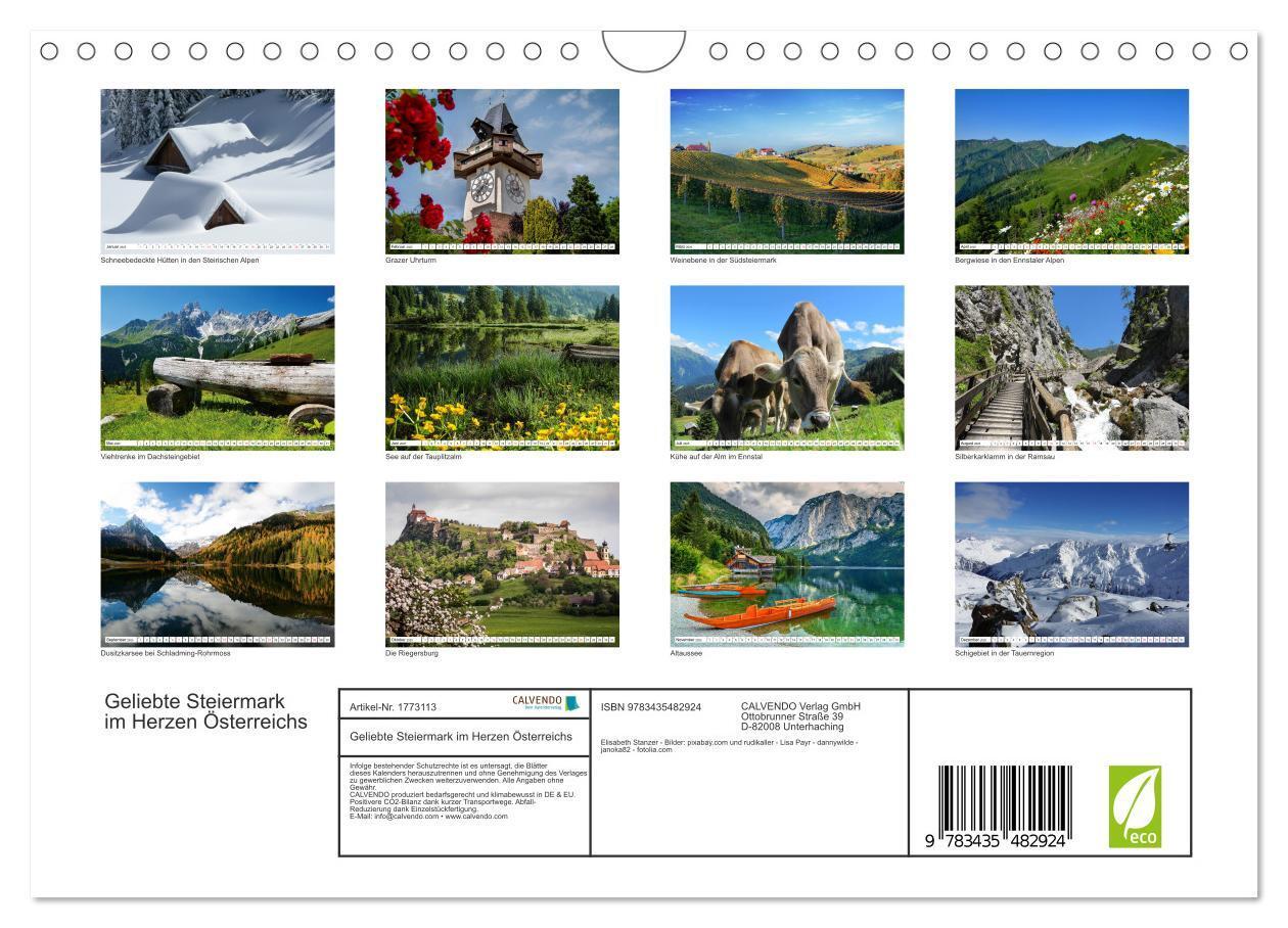 Bild: 9783435482924 | Geliebte Steiermark im Herzen Österreichs (Wandkalender 2025 DIN A4...