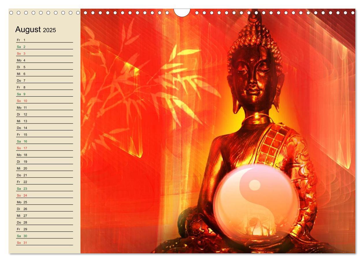 Bild: 9783435553952 | Buddha und Yin Yang (Wandkalender 2025 DIN A3 quer), CALVENDO...