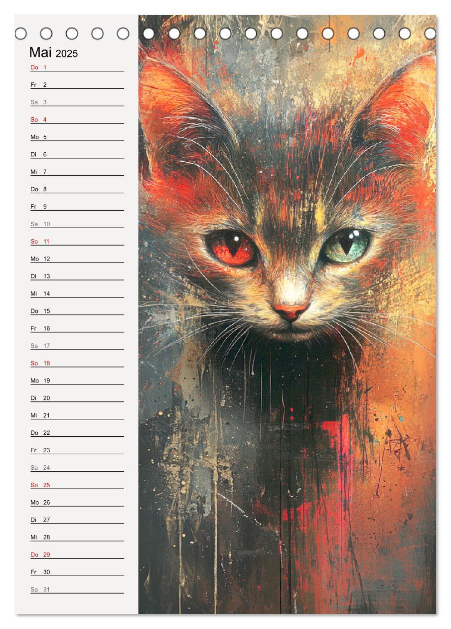 Bild: 9783457211991 | Katzenportraits. Moderne Samtpfoten-Kunst (Tischkalender 2025 DIN...