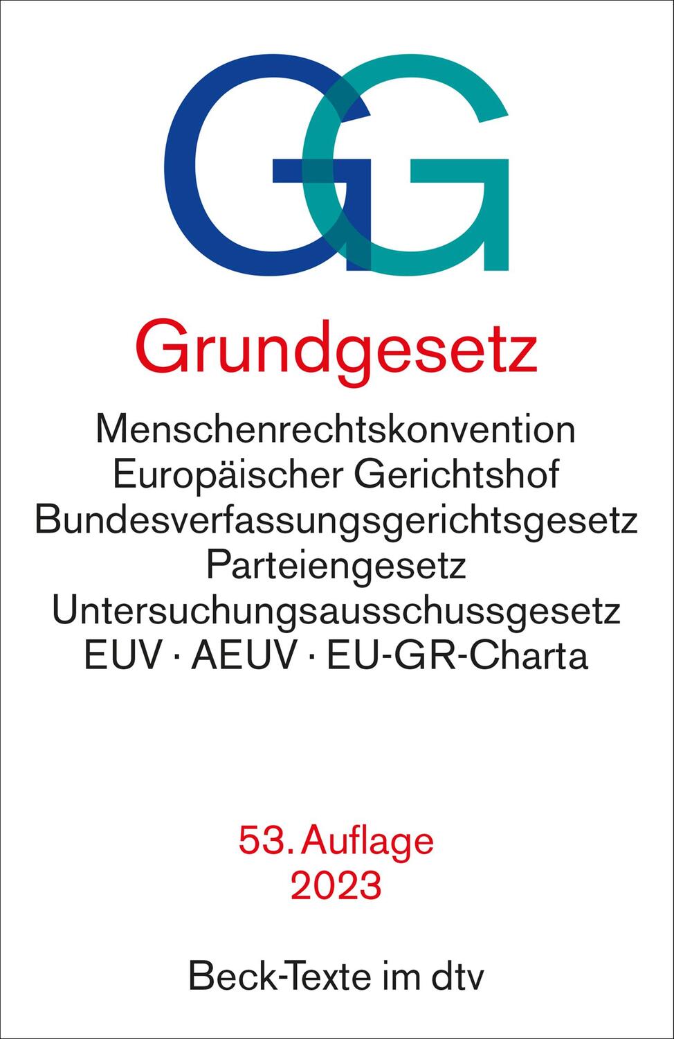 Cover: 9783423531832 | Grundgesetz | Taschenbuch | dtv-Taschenbücher Beck Texte | 431 S.