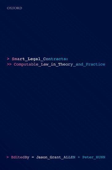Cover: 9780192858467 | Smart Legal Contracts | Computable Law in Theory and Practice | Buch