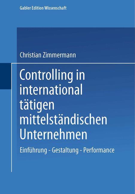 Cover: 9783824474394 | Controlling in international tätigen mittelständischen Unternehmen