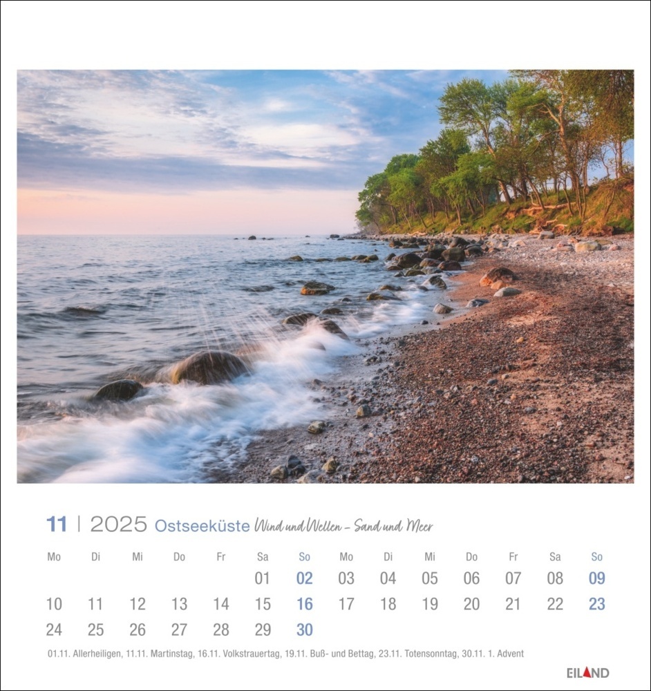 Bild: 9783964023308 | Ostseeküste Postkartenkalender 2025 - Wind und Wellen - Sand und Meer