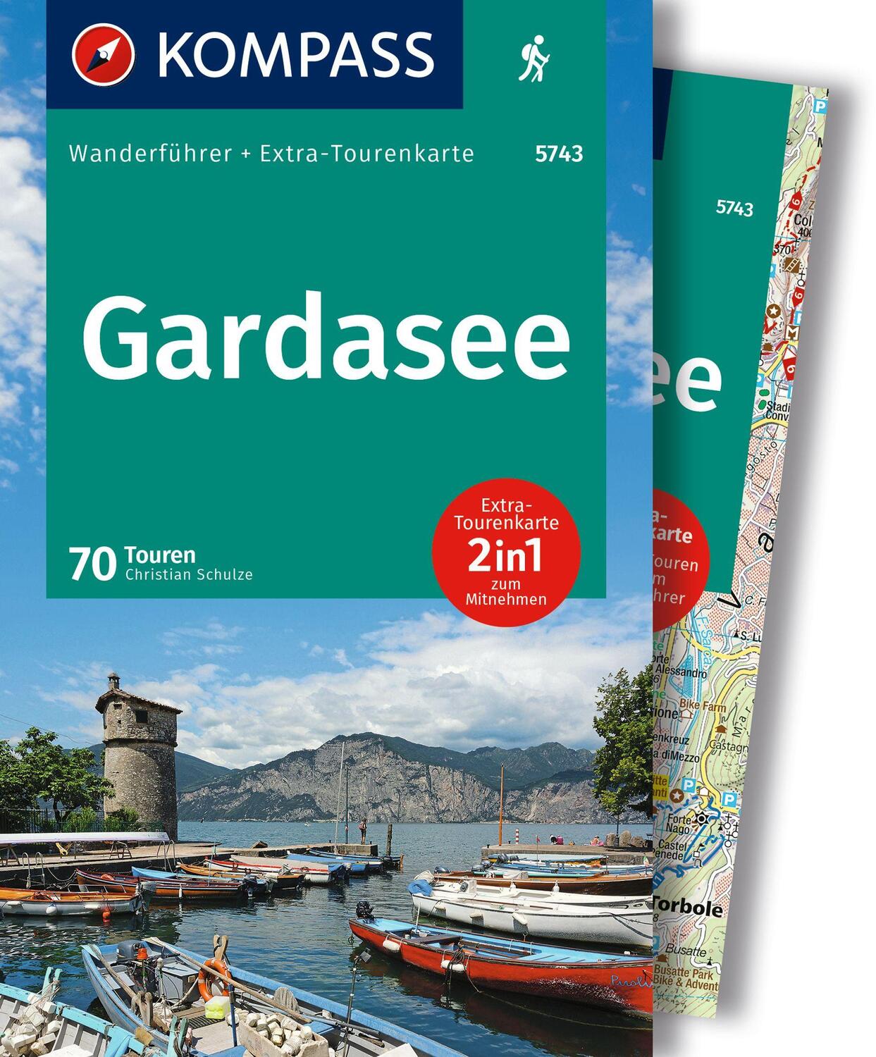 Cover: 9783991540786 | KOMPASS Wanderführer Gardasee, 70 Touren mit Extra-Tourenkarte | Buch