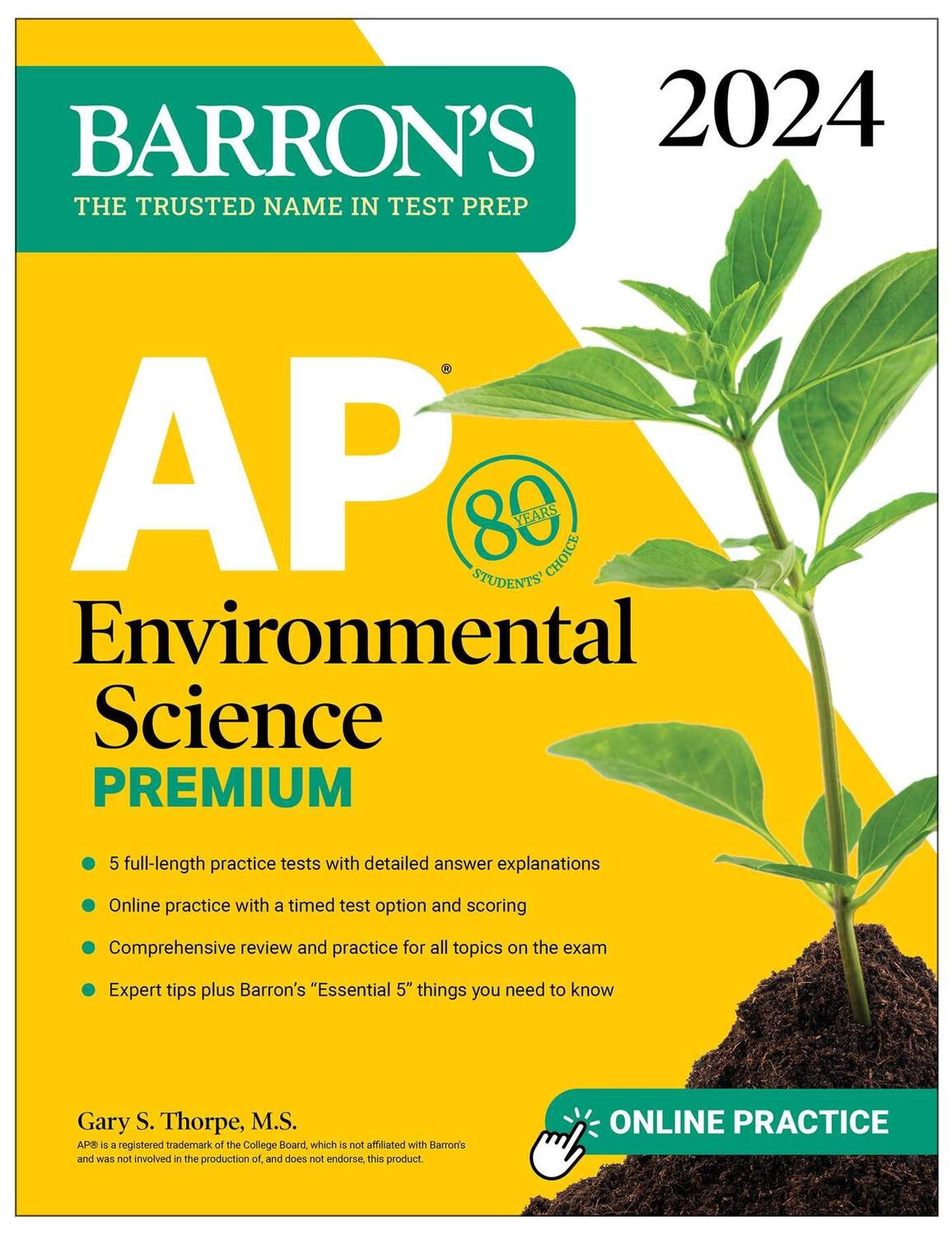 Cover: 9781506288062 | AP Environmental Science Premium, 2024: 5 Practice Tests +...