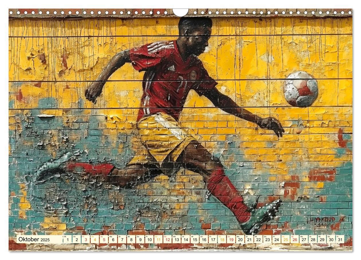 Bild: 9783383801228 | Fußball Graffiti - sportliche Kunst (Wandkalender 2025 DIN A3...