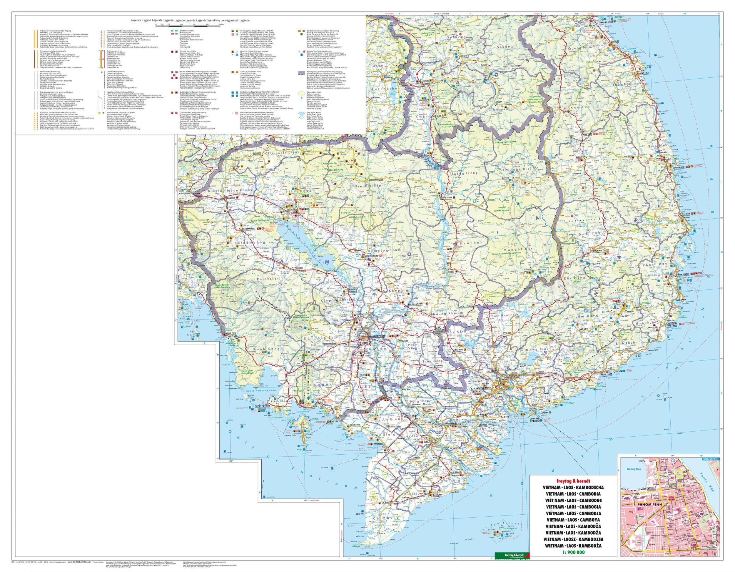 Bild: 9783707913781 | Vietnam - Laos - Kambodscha 1 : 900 000 | freytag &amp; berndt | Deutsch