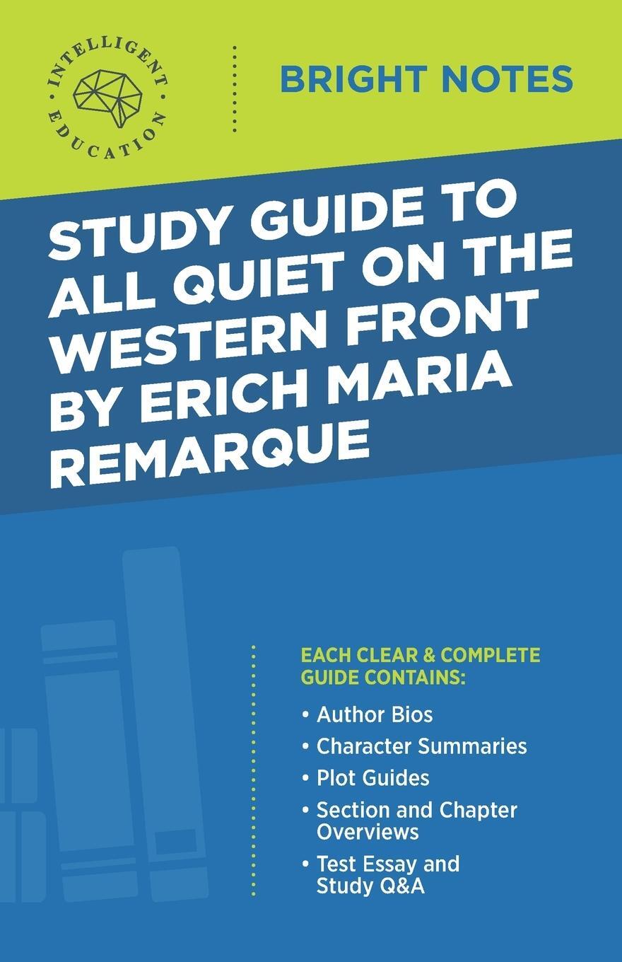 Cover: 9781645421108 | Study Guide to All Quiet on the Western Front by Erich Maria Remarque