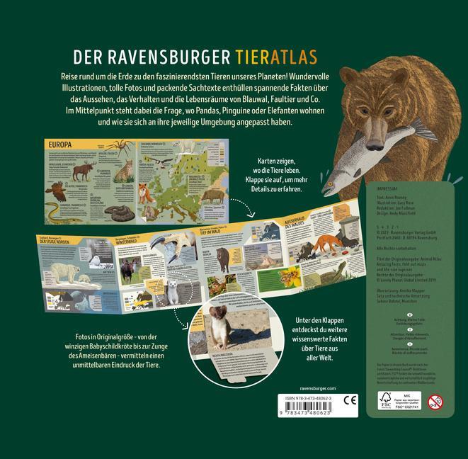Bild: 9783473480623 | Der Ravensburger Tieratlas - eine tierisch spannende Reise rund um...