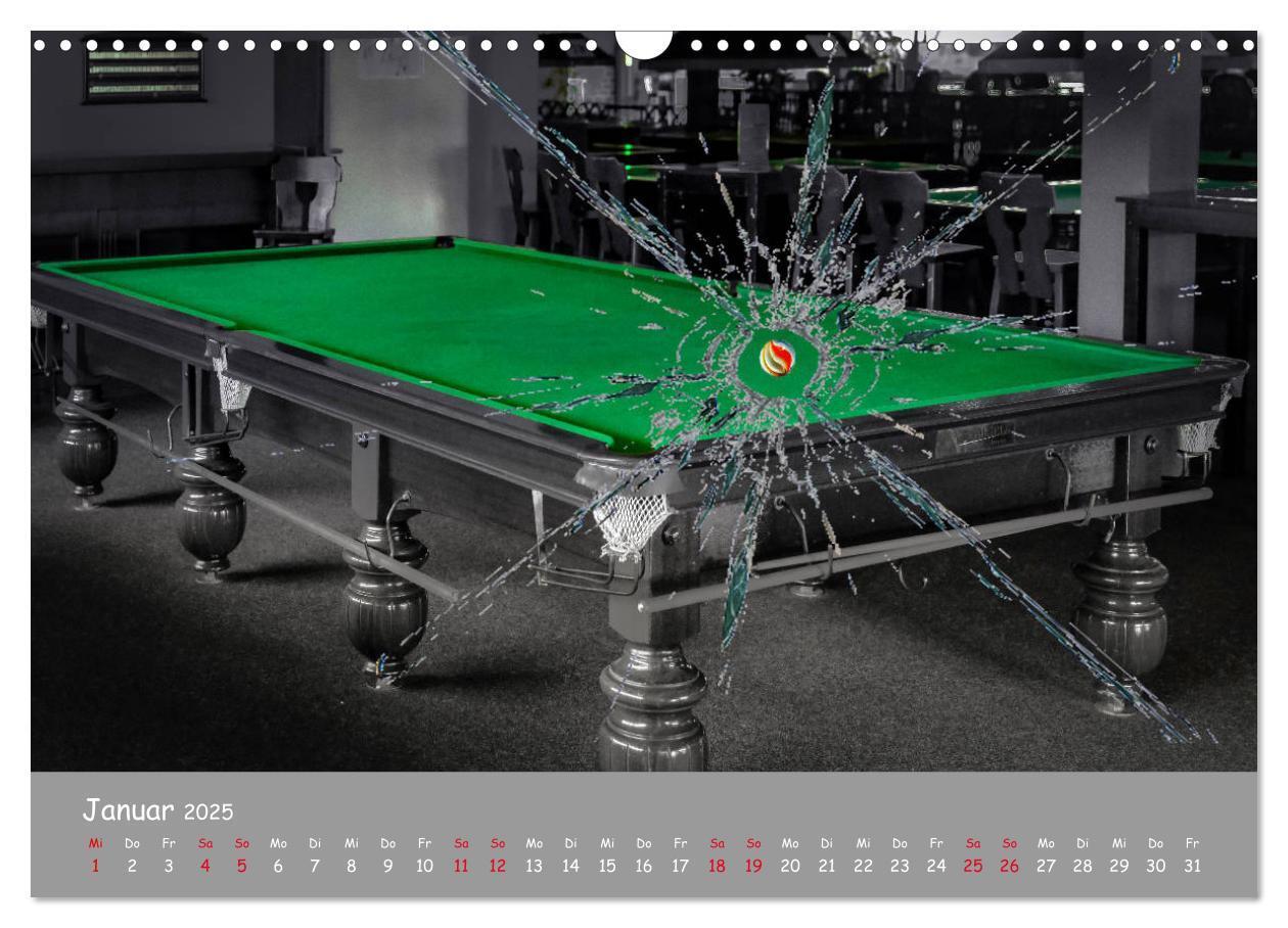 Bild: 9783435214389 | Freizeit Billard - Queue, Kugeln, Kreide und Tisch (Wandkalender...