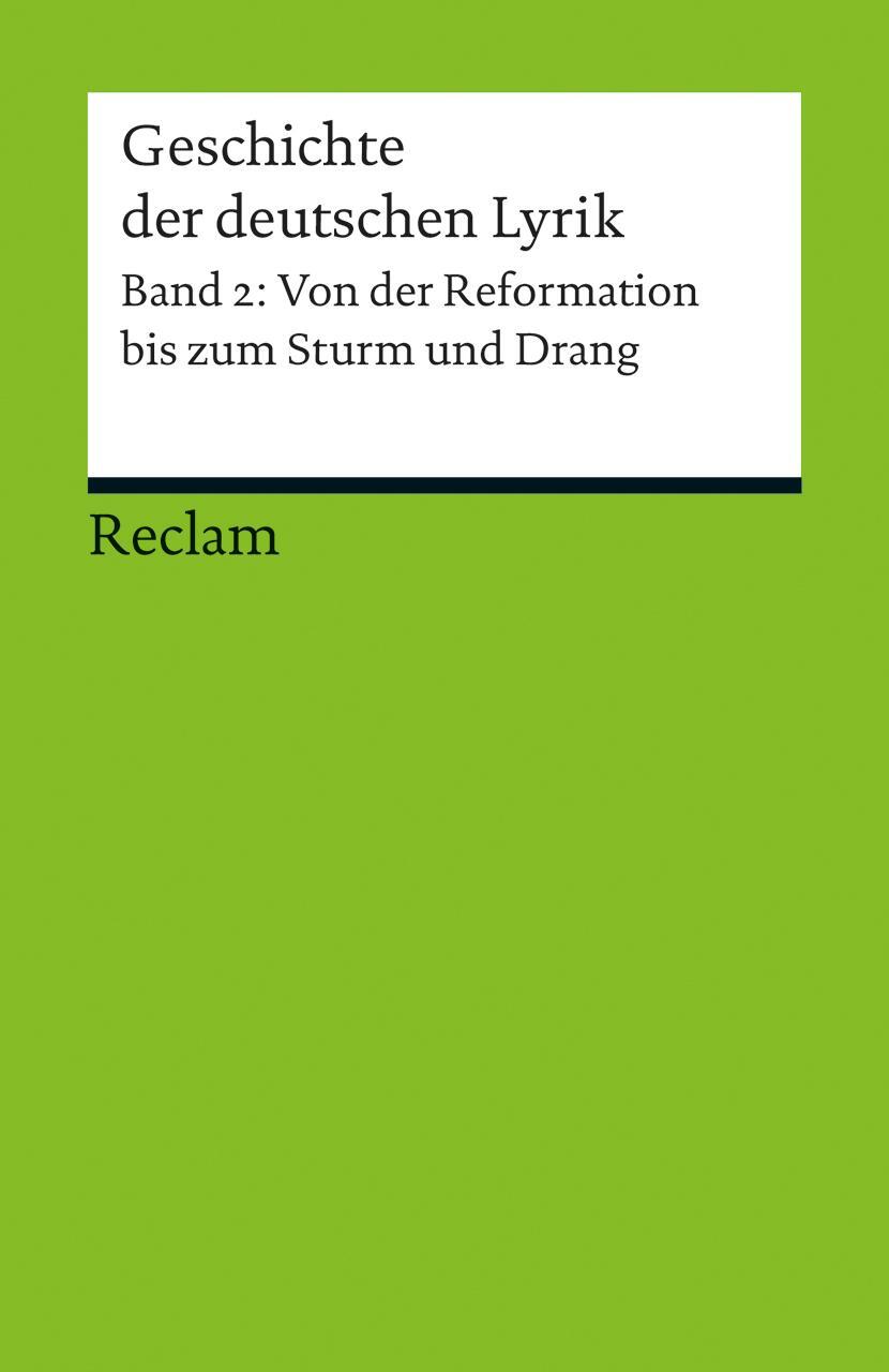 Cover: 9783150188897 | Geschichte der deutschen Lyrik Band 2 | Hans-Georg Kemper | Buch
