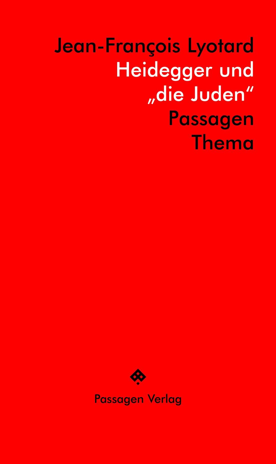 Cover: 9783709205914 | Heidegger und "die Juden" | Jean-François Lyotard | Taschenbuch | 2024