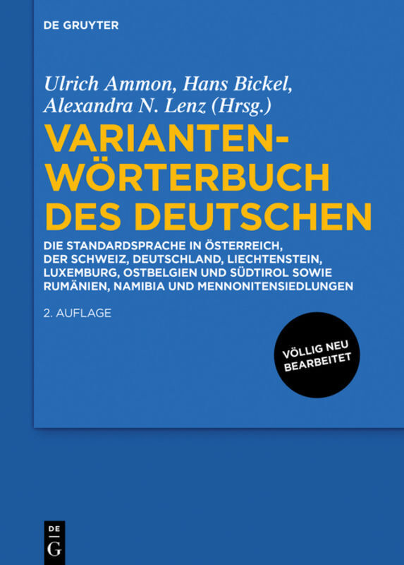 Cover: 9783110245431 | Variantenwörterbuch des Deutschen | Ulrich Ammon (u. a.) | Buch | 2016