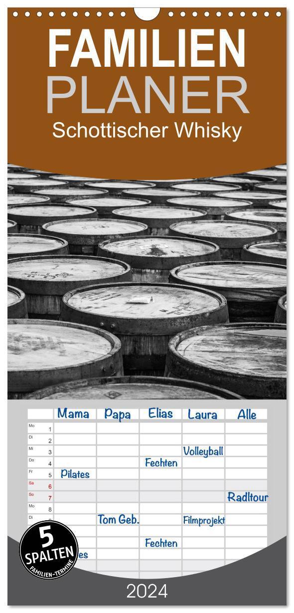 Cover: 9783383080579 | Familienplaner 2024 - Schottischer Whisky mit 5 Spalten...