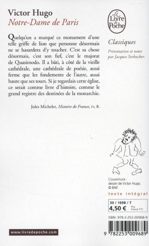 Rückseite: 9782253009689 | Notre-Dame de Paris | Victor Hugo | Taschenbuch | Französisch | 1975