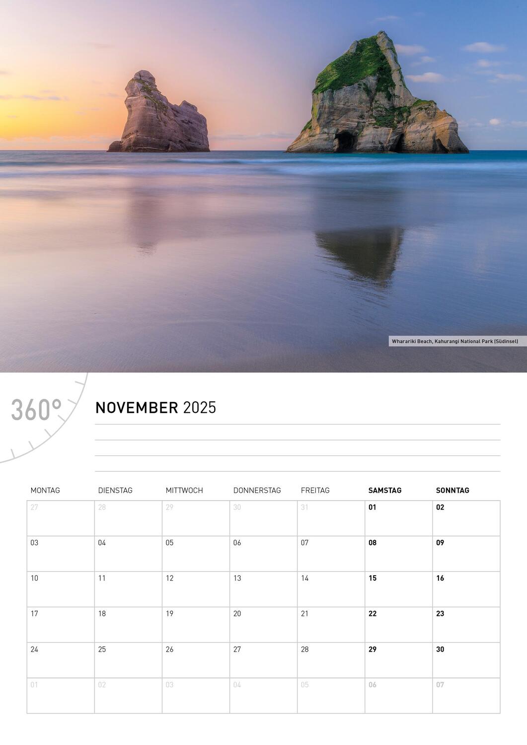 Bild: 9783968555720 | 360° Neuseeland Broschürenkalender 2025 | Christian Heeb | Kalender