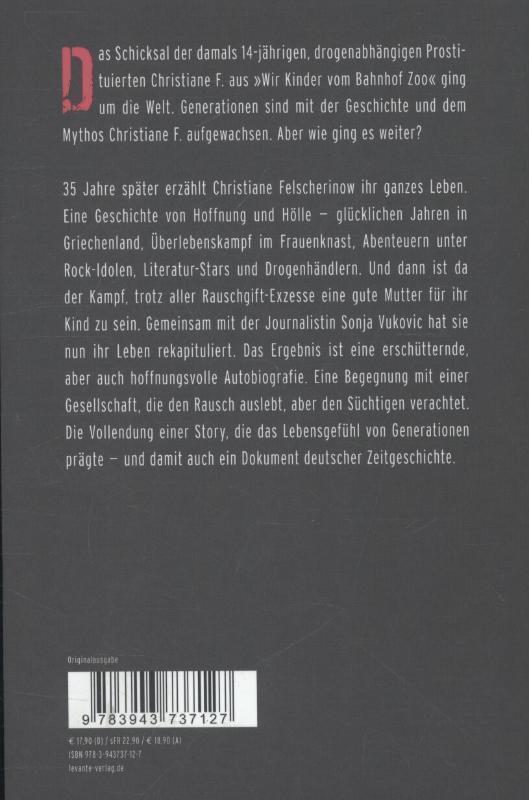 Rückseite: 9783943737127 | Christiane F. - Mein zweites Leben | Felscherinow (u. a.) | Buch