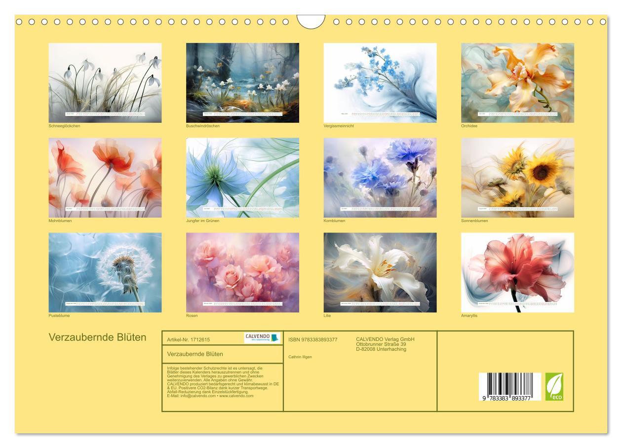 Bild: 9783383893377 | Verzaubernde Blüten (Wandkalender 2025 DIN A3 quer), CALVENDO...