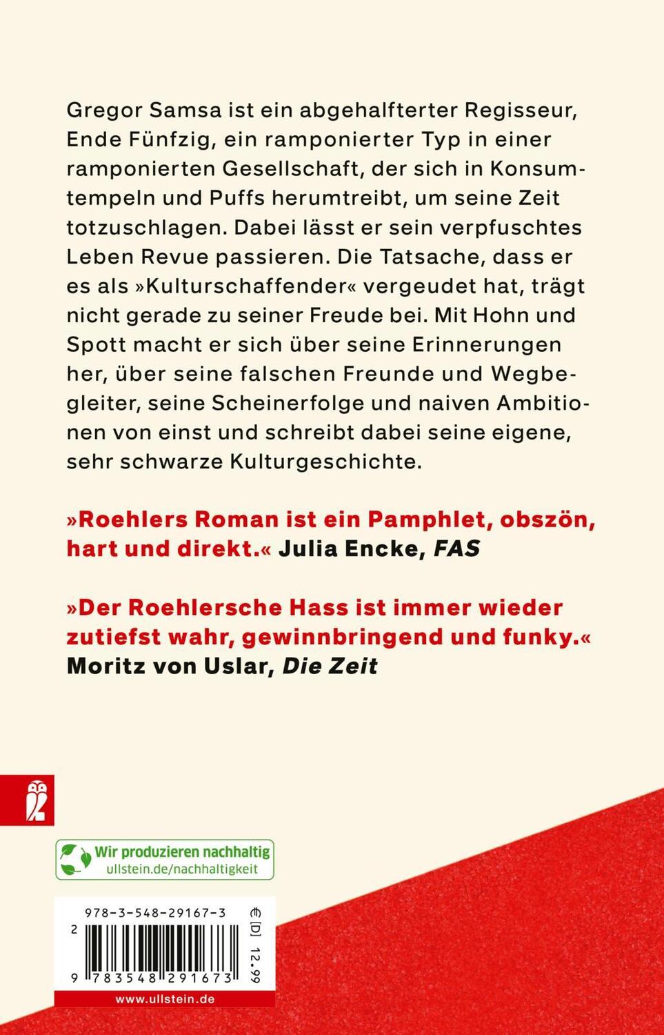 Rückseite: 9783548291673 | Selbstverfickung | Roman | Oskar Roehler | Taschenbuch | 272 S. | 2019