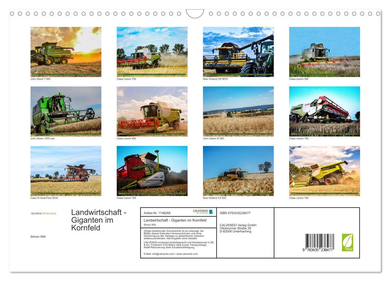 Bild: 9783435238477 | Landwirtschaft - Giganten im Kornfeld (Wandkalender 2025 DIN A3...