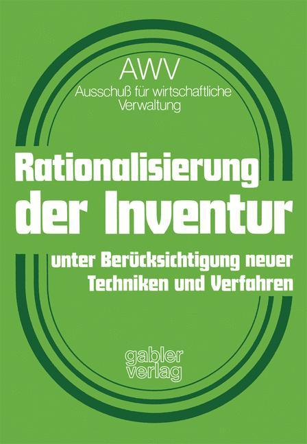 Cover: 9783409130219 | Rationalisierung der Inventur unter Berücksichtigung neuer...