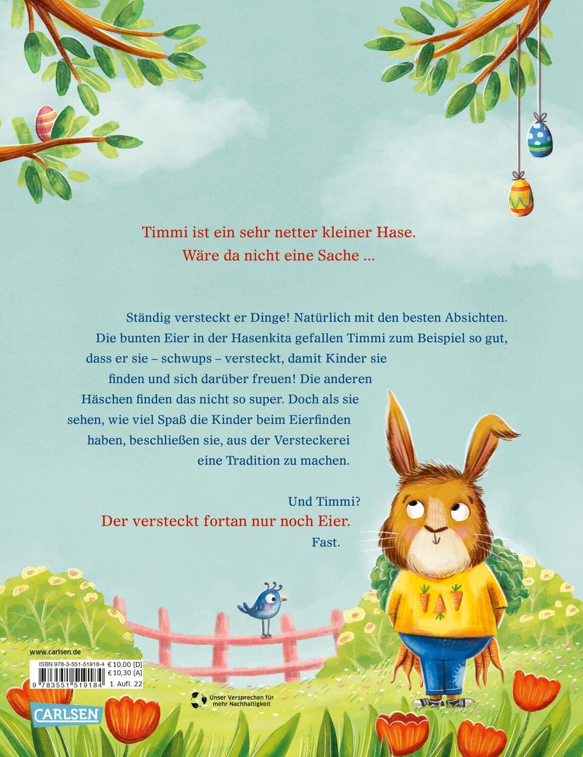 Rückseite: 9783551519184 | Versteckt! | Bilderbuch über Frühling und Ostern für Kinder ab 3