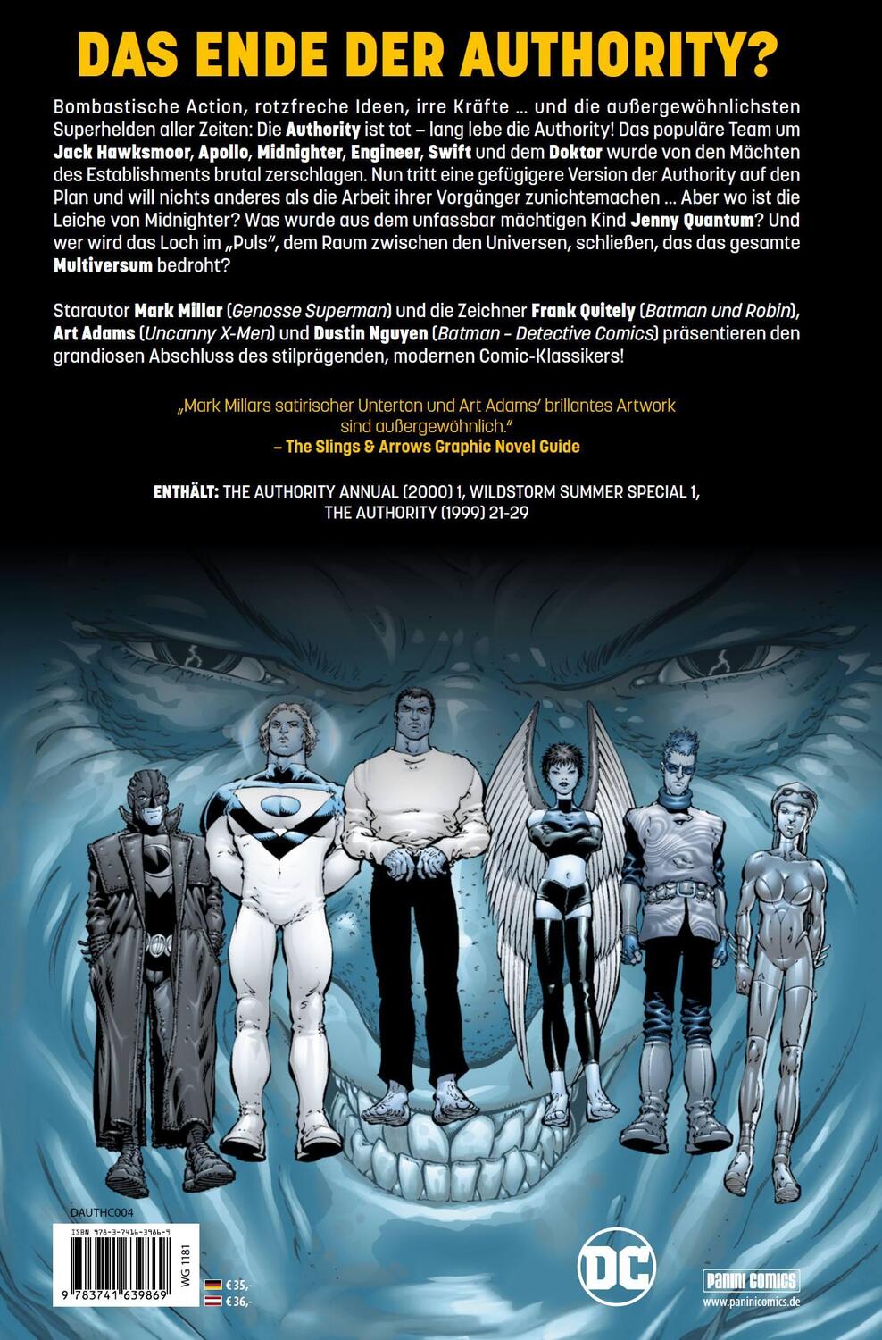 Rückseite: 9783741639869 | The Authority (Deluxe Edition) | Bd. 4 (von 4) | Mark Millar (u. a.)