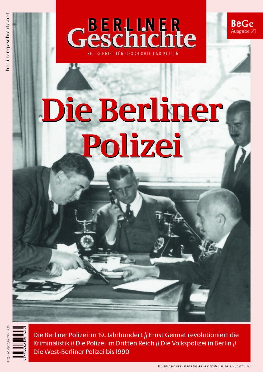 Cover: 9783962010362 | Berliner Geschichte - Zeitschrift für Geschichte und Kultur | Buch