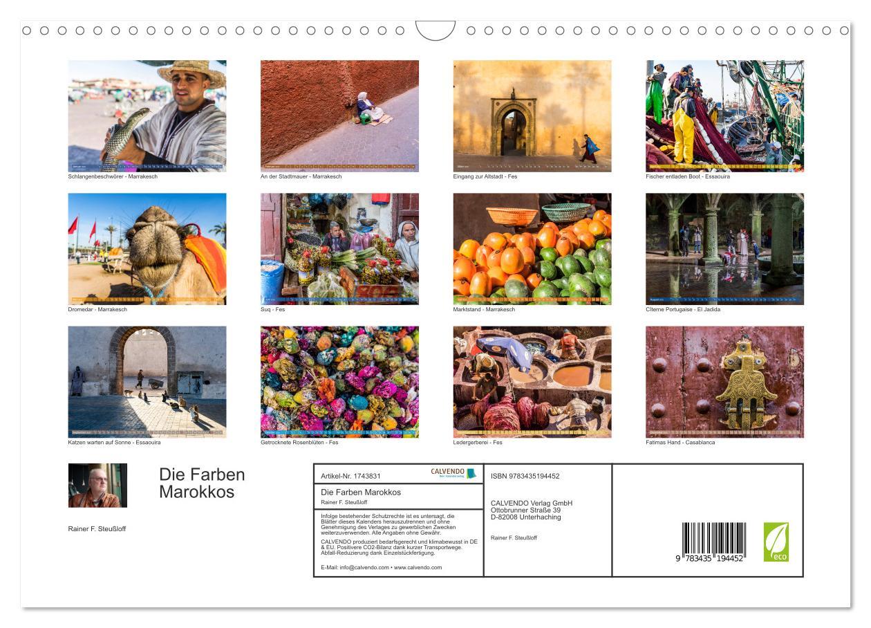 Bild: 9783435194452 | Die Farben Marokkos (Wandkalender 2025 DIN A3 quer), CALVENDO...