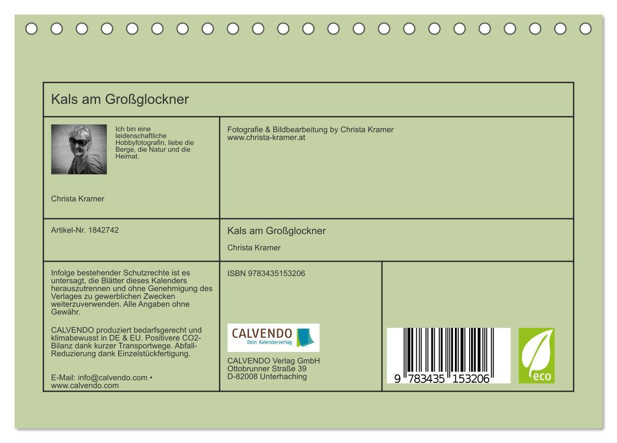 Bild: 9783435153206 | Kals am Großglockner (Tischkalender 2025 DIN A5 quer), CALVENDO...