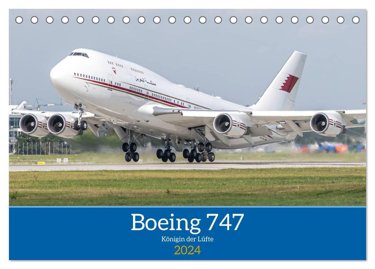 Cover: 9783383726347 | Boeing 747 Kalender (Tischkalender 2024 DIN A5 quer), CALVENDO...
