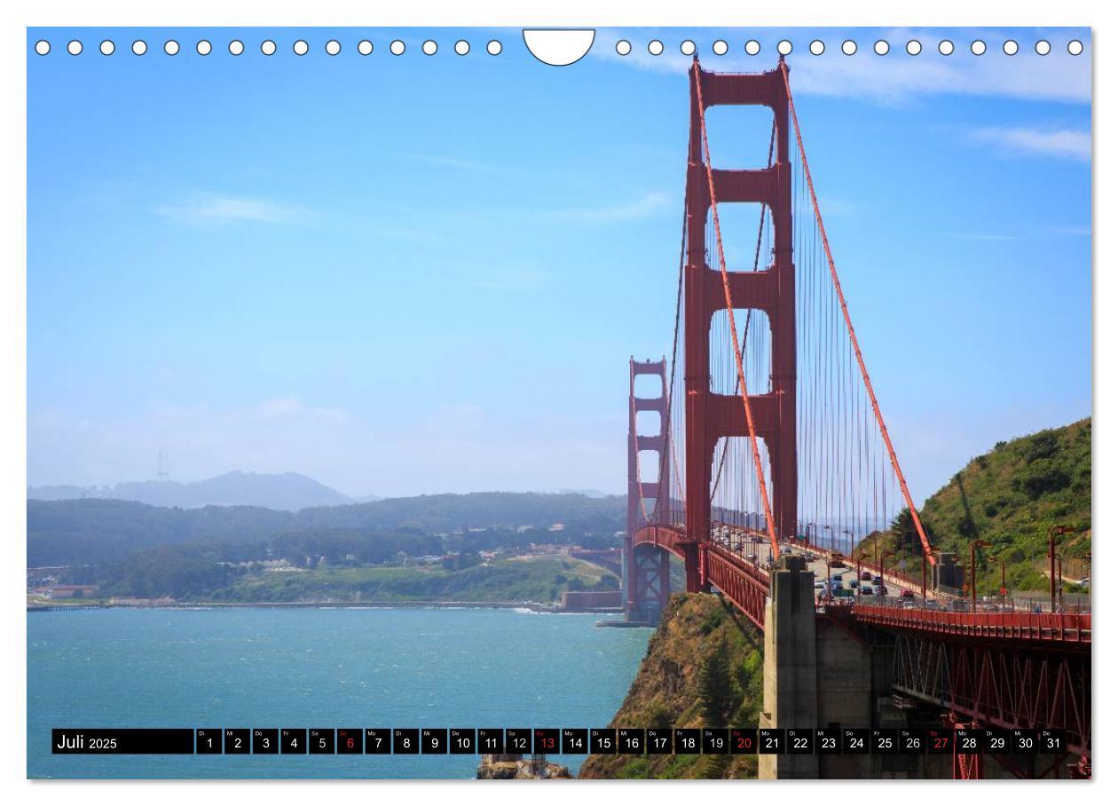 Bild: 9783435742387 | Golden Gate Bridge (Wandkalender 2025 DIN A4 quer), CALVENDO...