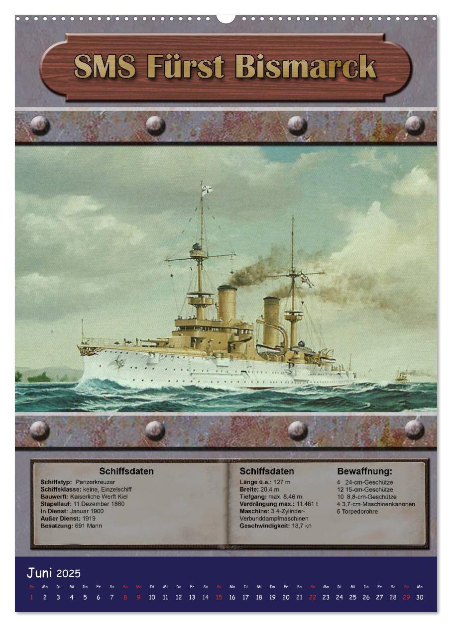 Bild: 9783457059852 | Die kaiserliche Marine 1871 - 1918 (Wandkalender 2025 DIN A2 hoch),...