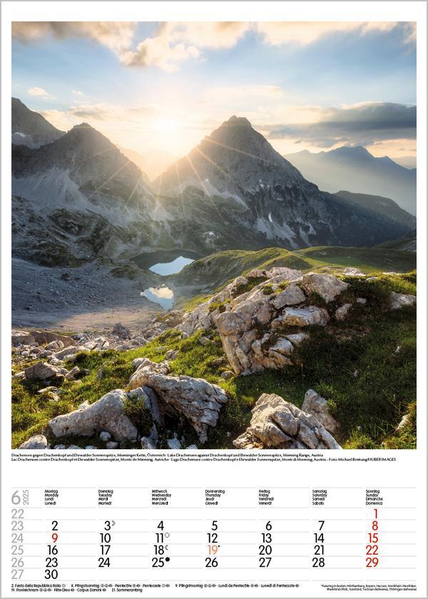 Bild: 9783731876090 | Alpen 2025 | Wandkalender mit Fotos von den Alpen. Format 30 x 42 cm.