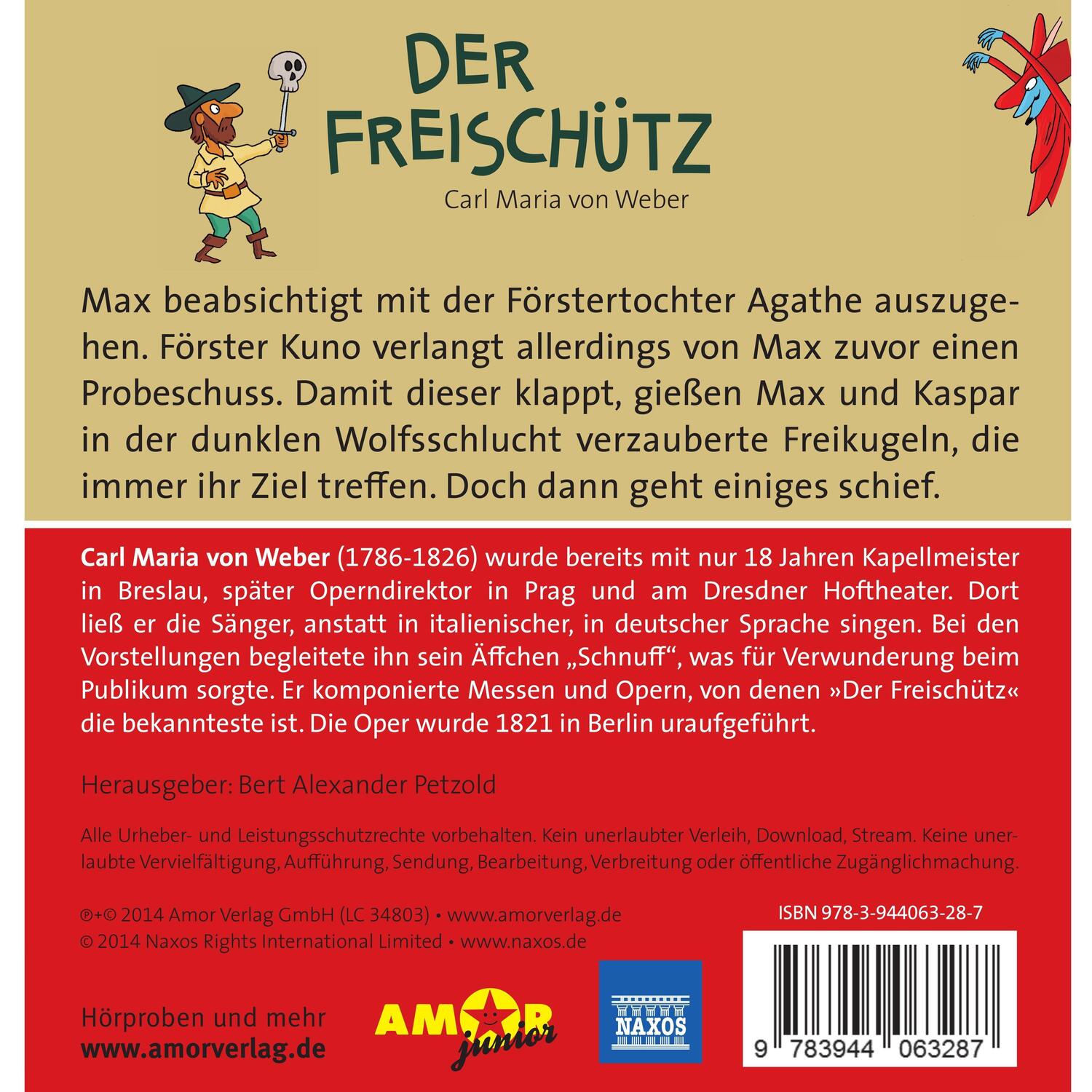 Rückseite: 9783944063287 | Der Freischütz (ZEIT-Edition) | Weisschnur/Kasimir/Lehmann | Audio-CD