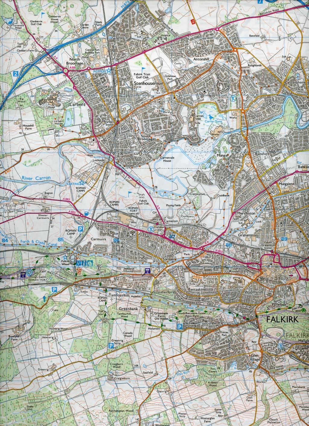 Bild: 9780319246009 | Falkirk, Cumbernauld and Livingstone | Ordnance Survey | (Land-)Karte