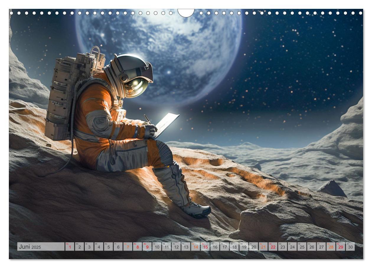 Bild: 9783383773983 | Astronaut - Unterwegs in der Galaxie (Wandkalender 2025 DIN A3...