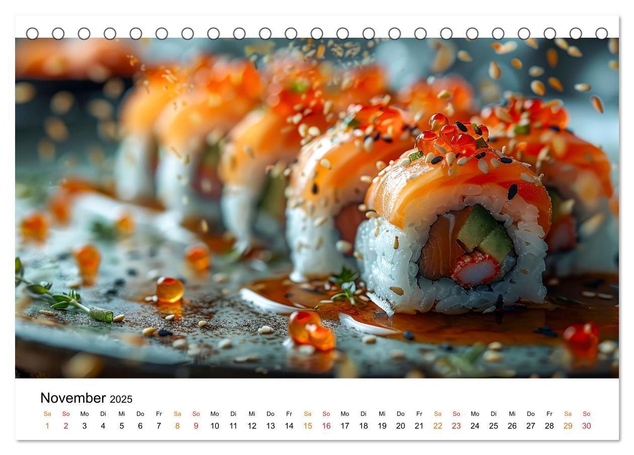 Bild: 9783457129340 | Sushi für Gourmets (Tischkalender 2025 DIN A5 quer), CALVENDO...