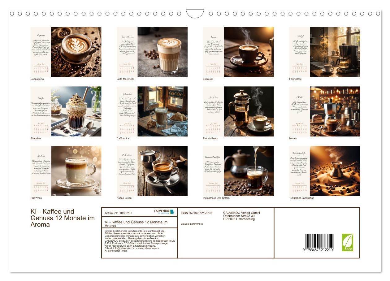 Bild: 9783457212219 | KI - Kaffee und Genuss 12 Monate im Aroma (Wandkalender 2025 DIN A3...